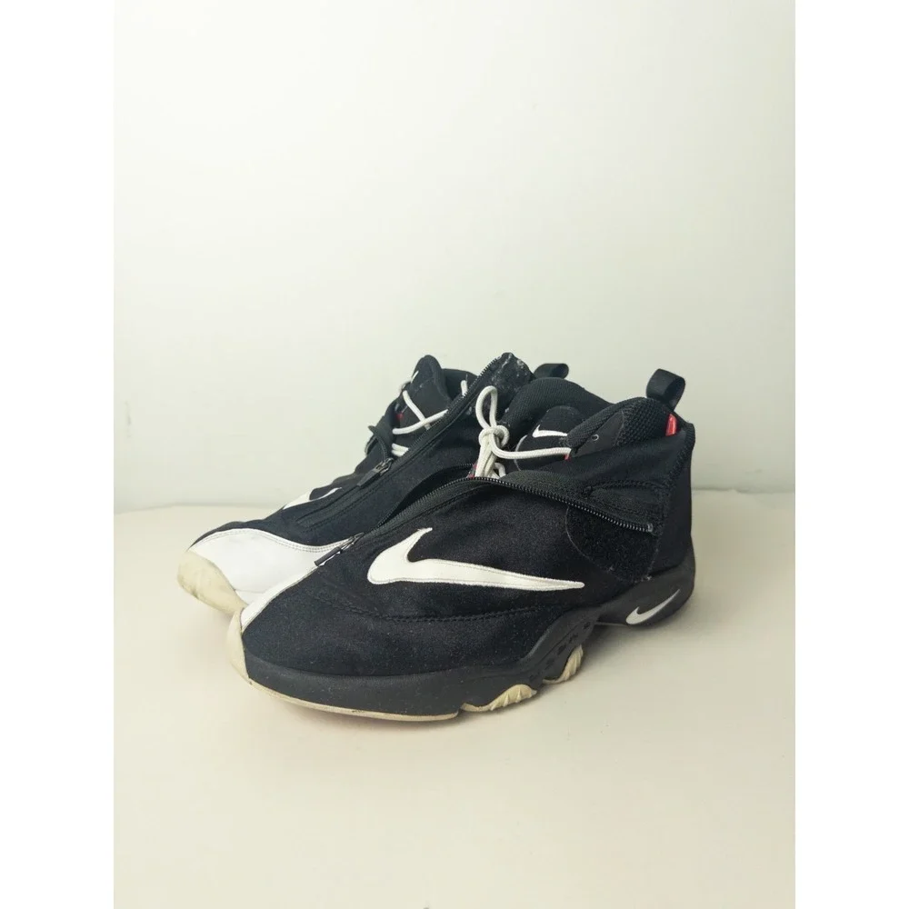 Nike Air Zoom Flight The Glove Gary Payton Black White Mens Size 13 Basketball
